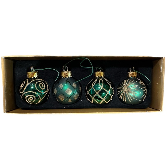 VINTAGE CHRISTMAS MINI GLASS ORNAMENTS. - Picture 2 of 2